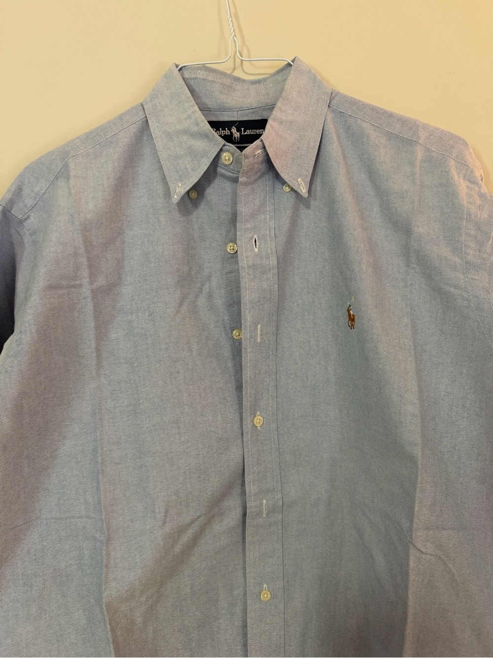 Ralph Lauren Men’s Light Blue Oxford Button-Down Shirt 100% cotton